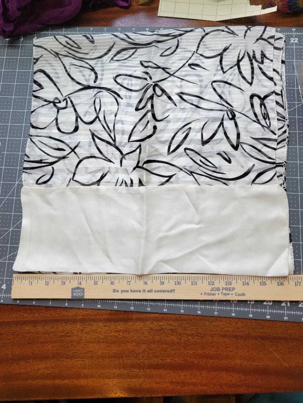 Gorgeous Black & White Abstract Silk Scarf